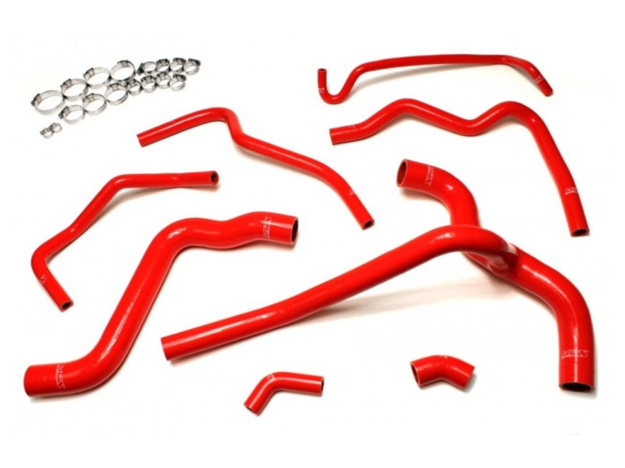 HPS Performance HPS Red Reinforced Silicone Radiator and Heater Hose Kit Coolant — 0NTBT