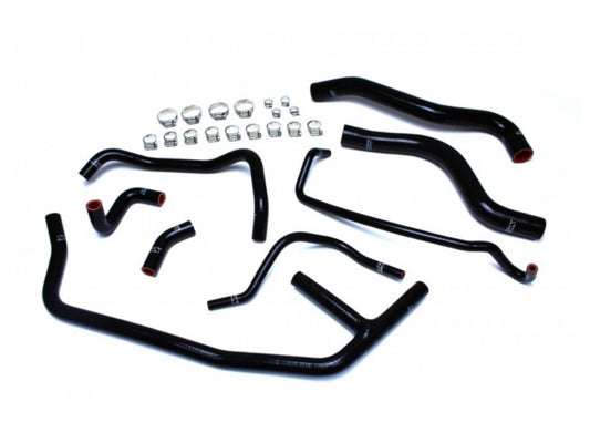 HPS Black Reinforced Silicone Radiator and Heater Hose Kit Coolant Ford 2015-2019 Mustang