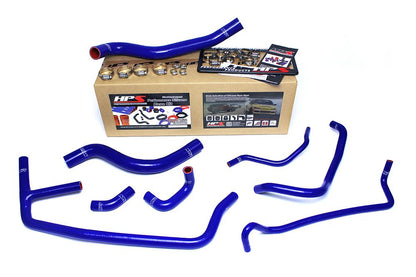 HPS Blue Reinforced Silicone Radiator and Heater Hose Kit Coolant Ford 2015-2019 Mustang