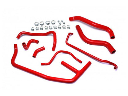 HPS Red Reinforced Silicone Radiator and Heater Hose Kit Coolant Ford 2015-2019 Mustang