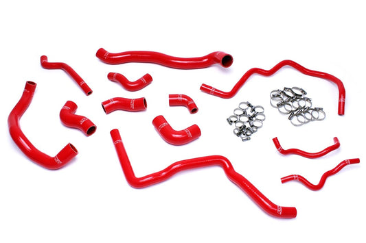 HPS Reinforced Red Silicone Radiator + Heater Hose Kit Coolant Volkswagen 12-13 Golf R