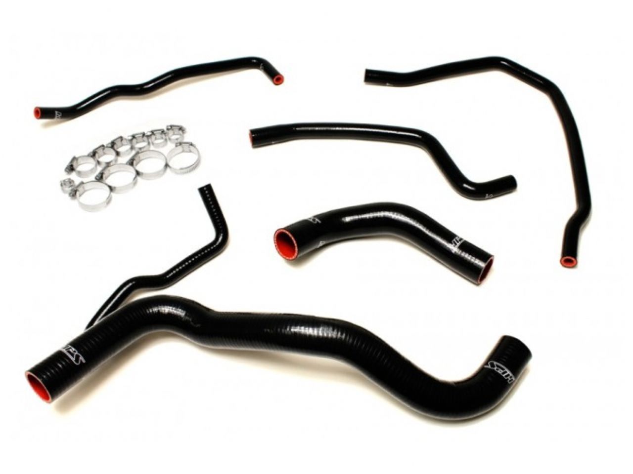 HPS Performance HPS Black Silicone Radiator Hose 5pcs Complete Kit Coolant Bypass Scion