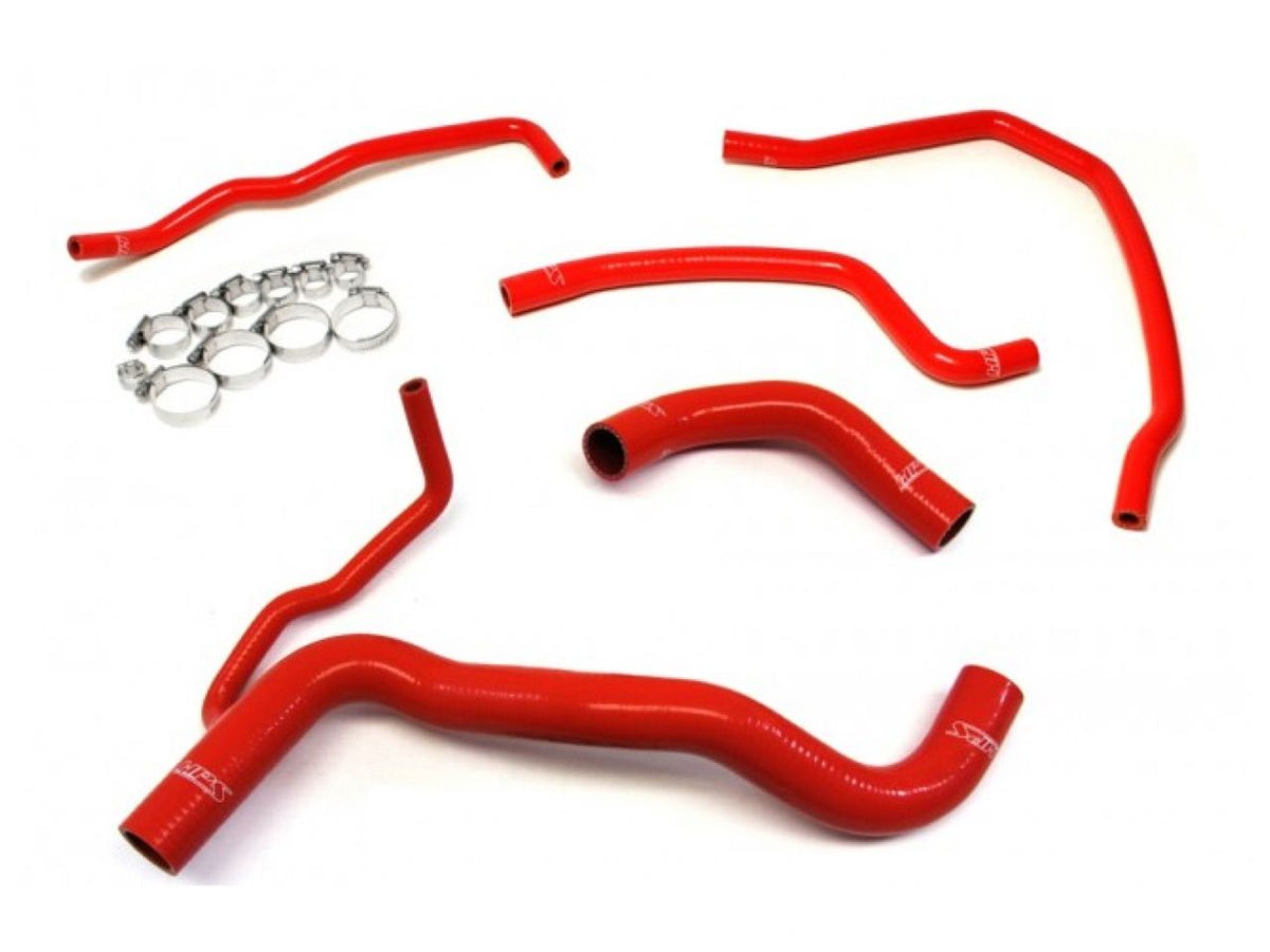 HPS Performance HPS Red Silicone Radiator Hose 5pcs Complete Kit Coolant Bypass Scion