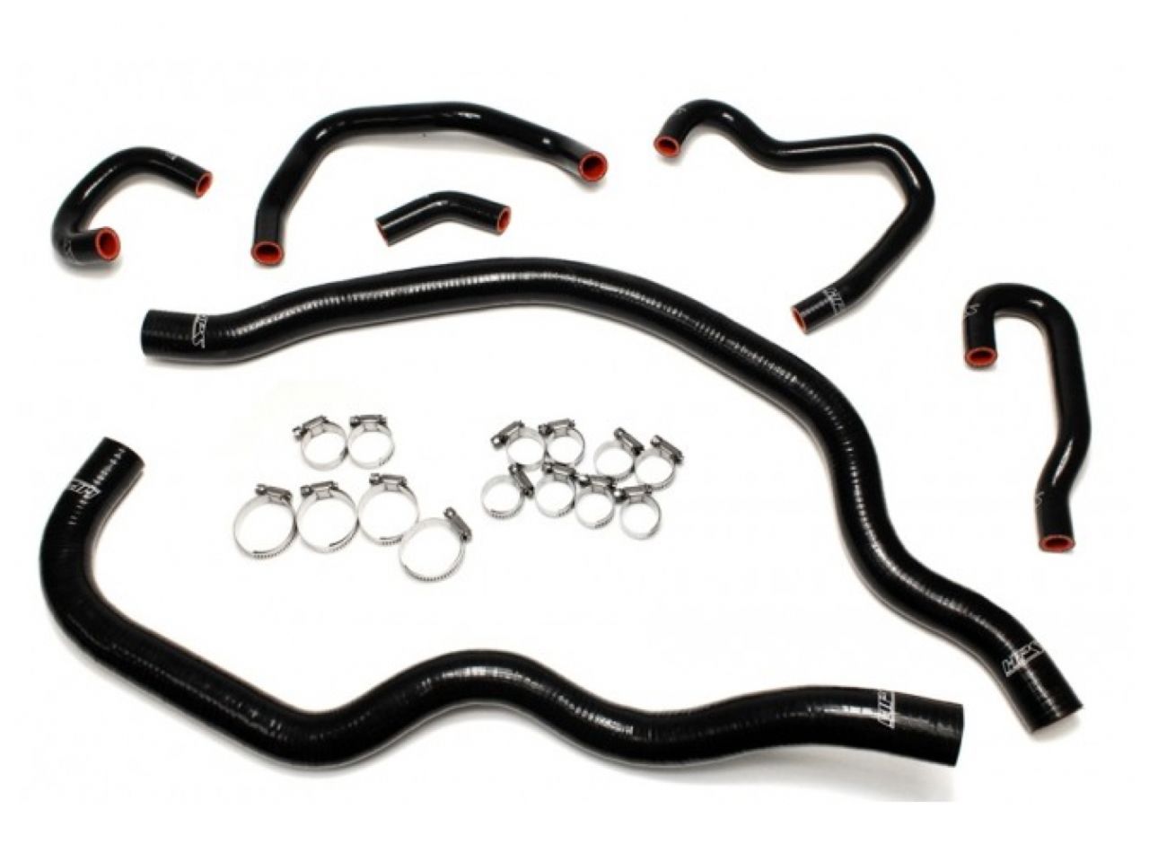 HPS Performance HPS Black Reinforced Silicone Radiator and Heater Hose Kit Coolant Honda