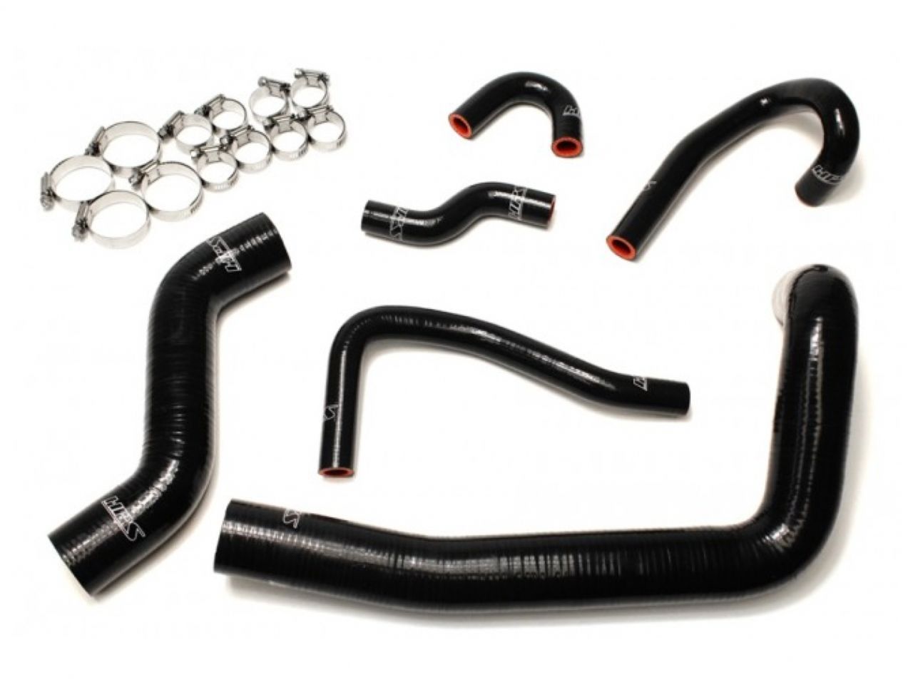 HPS Performance HPS Black Reinforced Silicone Radiator and Heater Hose Kit Coolant Mazda
