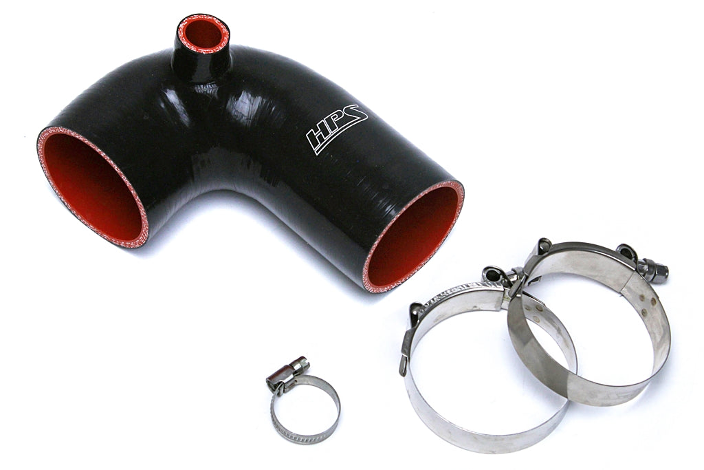 HPS Performance HPS Black Reinforced Silicone Post MAF Air Intake Hose Kit Mazda 06-08