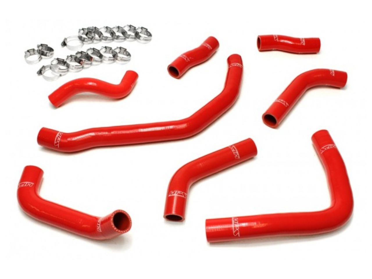 HPS Performance HPS Red Reinforced Silicone Coolant Hose Complete kit (8pc) front