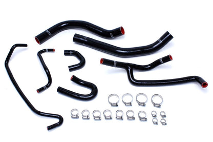 HPS Black Reinforced Silicone Radiator and Heater Hose Kit Coolant Ford 2015-2017 Mustang