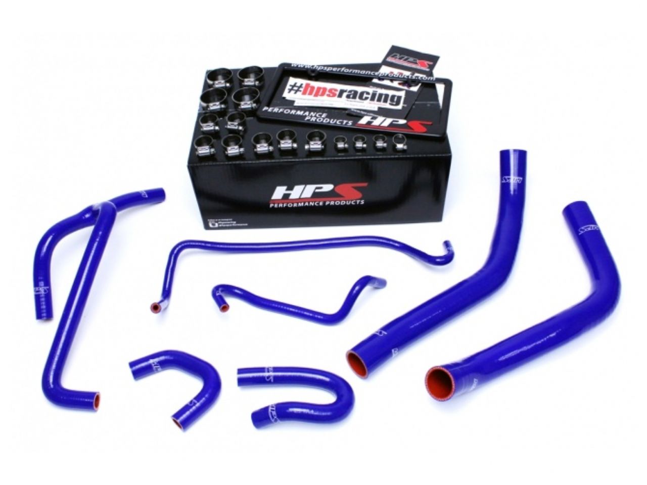 HPS Blue Reinforced Silicone Radiator and Heater Hose Kit Coolant Ford 2015-2017 Mustang