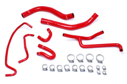 HPS Red Reinforced Silicone Radiator and Heater Hose Kit Coolant Ford 2015-2017 Mustang