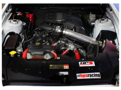 HPS Black Reinforced Silicone Radiator and Heater Hose Kit Coolant Ford 2015-2017 Mustang