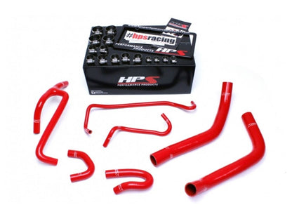 HPS Red Reinforced Silicone Radiator and Heater Hose Kit Coolant Ford 2015-2017 Mustang