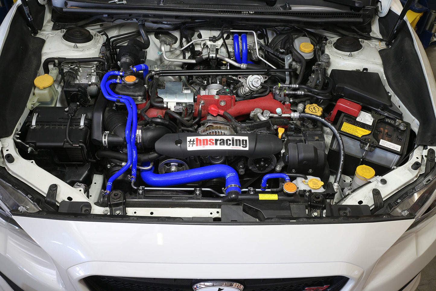 HPS Performance HPS Blue Reinforced Silicone Radiator + Heater Hose Kit Subaru 15-16 WRX