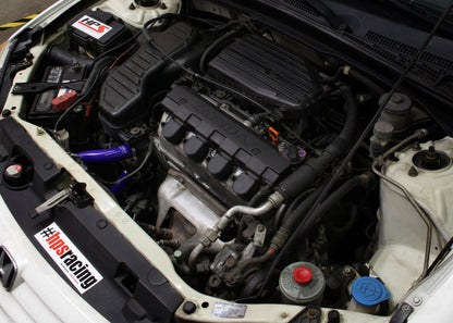 HPS Performance HPS Blue Reinforced Silicone Radiator Hose Kit Coolant Honda 01-05 Civic