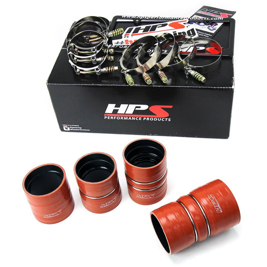 HPS High Temp Aramid Reinforced Silicone Intercooler Hose Boots Kit Ford 2008-2010 F250