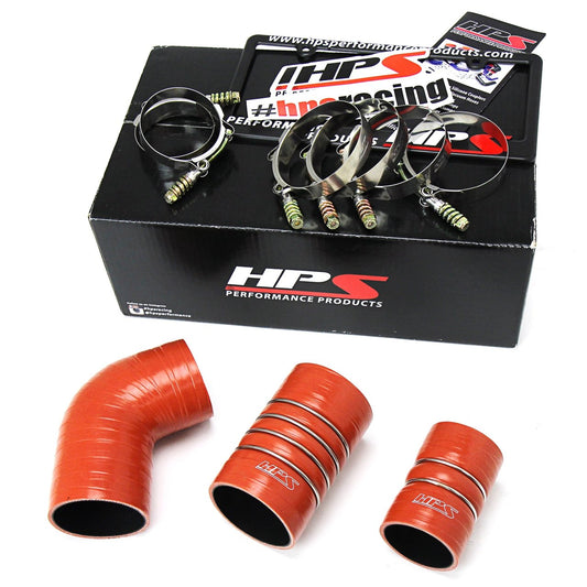 HPS High Temp Aramid Reinforced Silicone Intercooler Hose Boots Kit GMC 2006-2010 Sierra