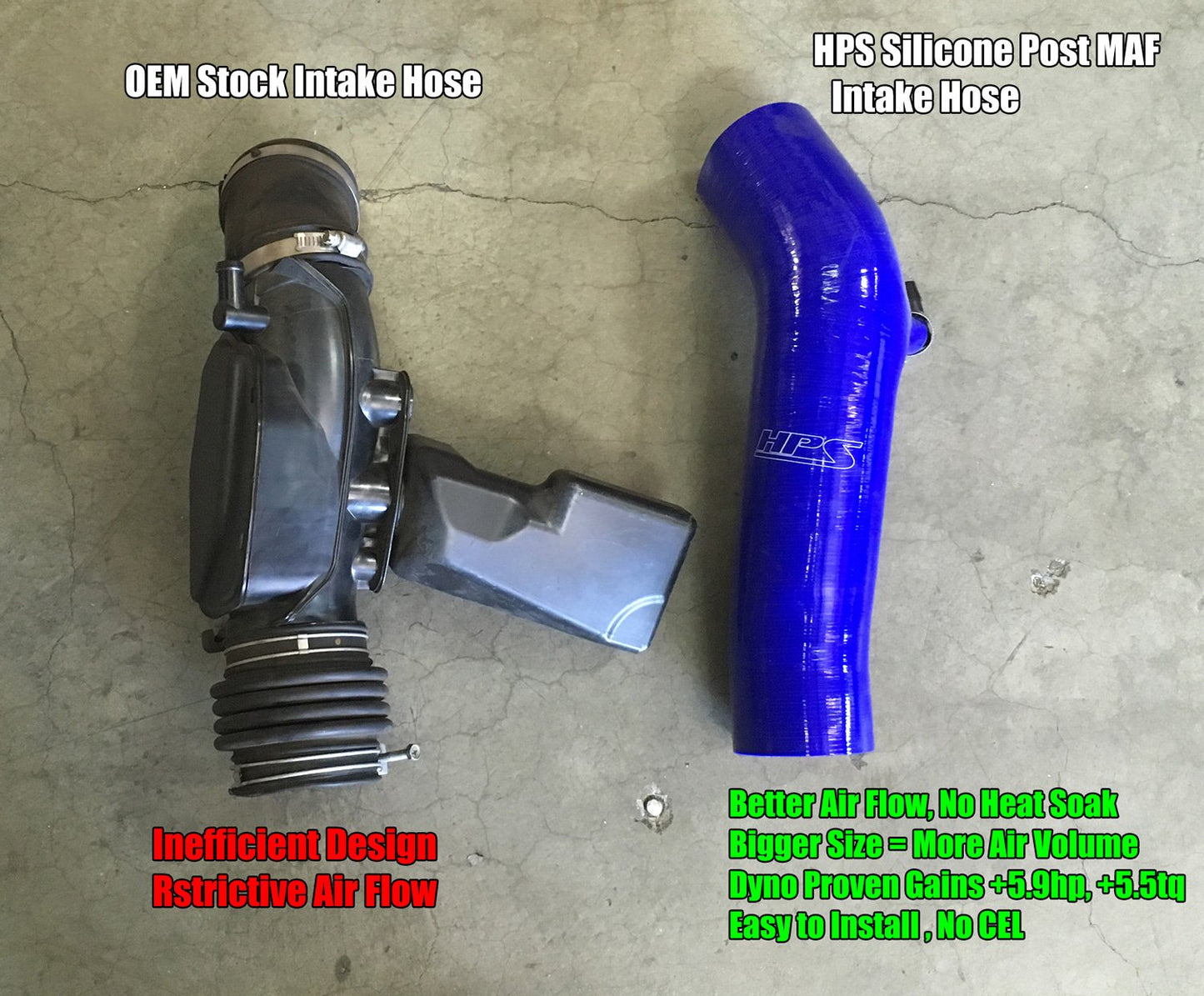 HPS Performance HPS Silicone Post MAF Air Intake Hose Kit Infiniti 06-08 M35 3.5L V6
