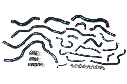 HPS Performance HPS Black Reinforced Silicone Radiator Heater Coolant Hose Kit Honda