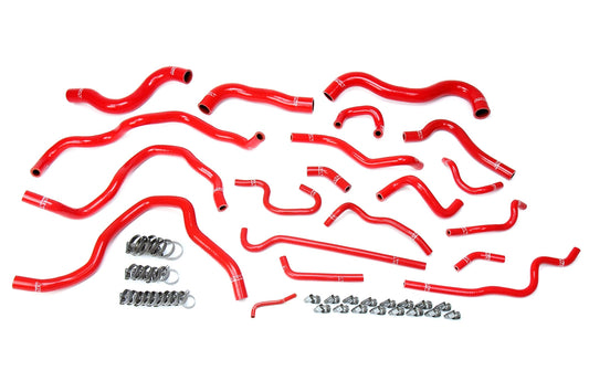 HPS Performance HPS Red Reinforced Silicone Radiator Heater Coolant Hose Kit Honda 16-18
