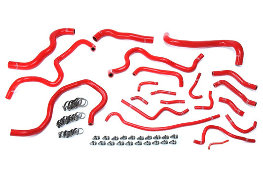 HPS Red Reinforced Silicone Radiator Heater Coolant Hose Kit Honda 17-18 Civic Si 1.5L