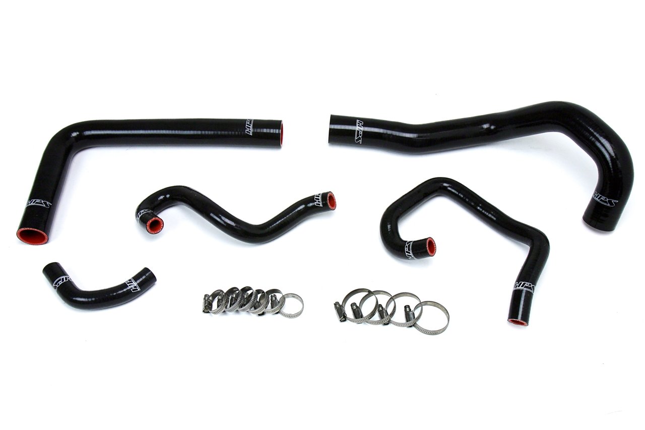 HPS Black Reinforced Silicone Radiator + Heater Hose Kit Coolant Toyota 93-98 Supra MK4