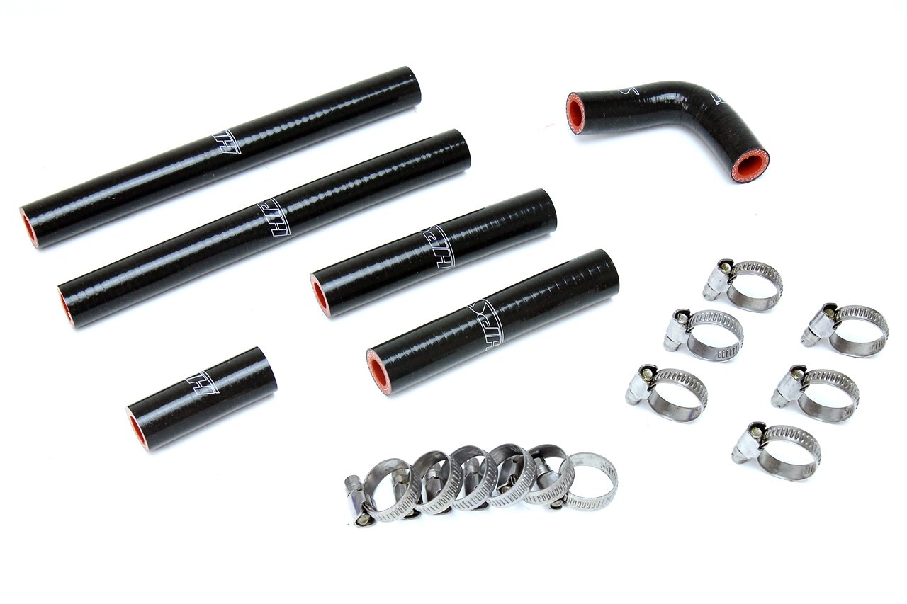 HPS Black Reinforced Silicone Rear Heater Hose Kit 1FZ-FE Lexus 96-97 LX450 FJ80 4.5L I6