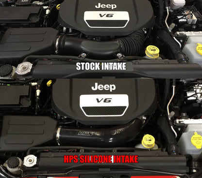 HPS Performance HPS Silicone Air Intake Kit Post MAF Hose Jeep 2012-2017 Wrangler JK &