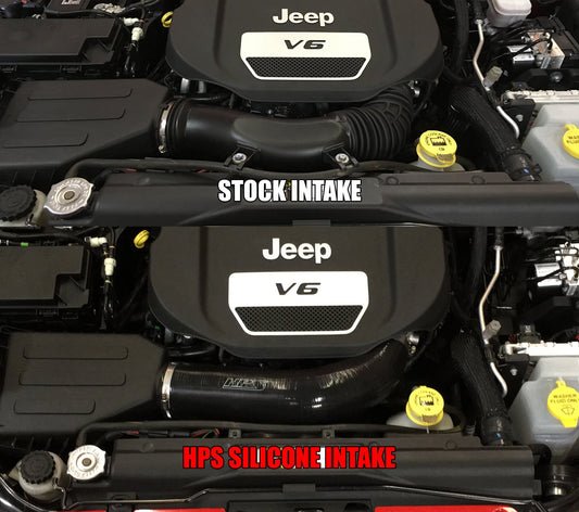 HPS Performance HPS Silicone Air Intake Kit Post MAF Hose Jeep 2012-2017 Wrangler JK &