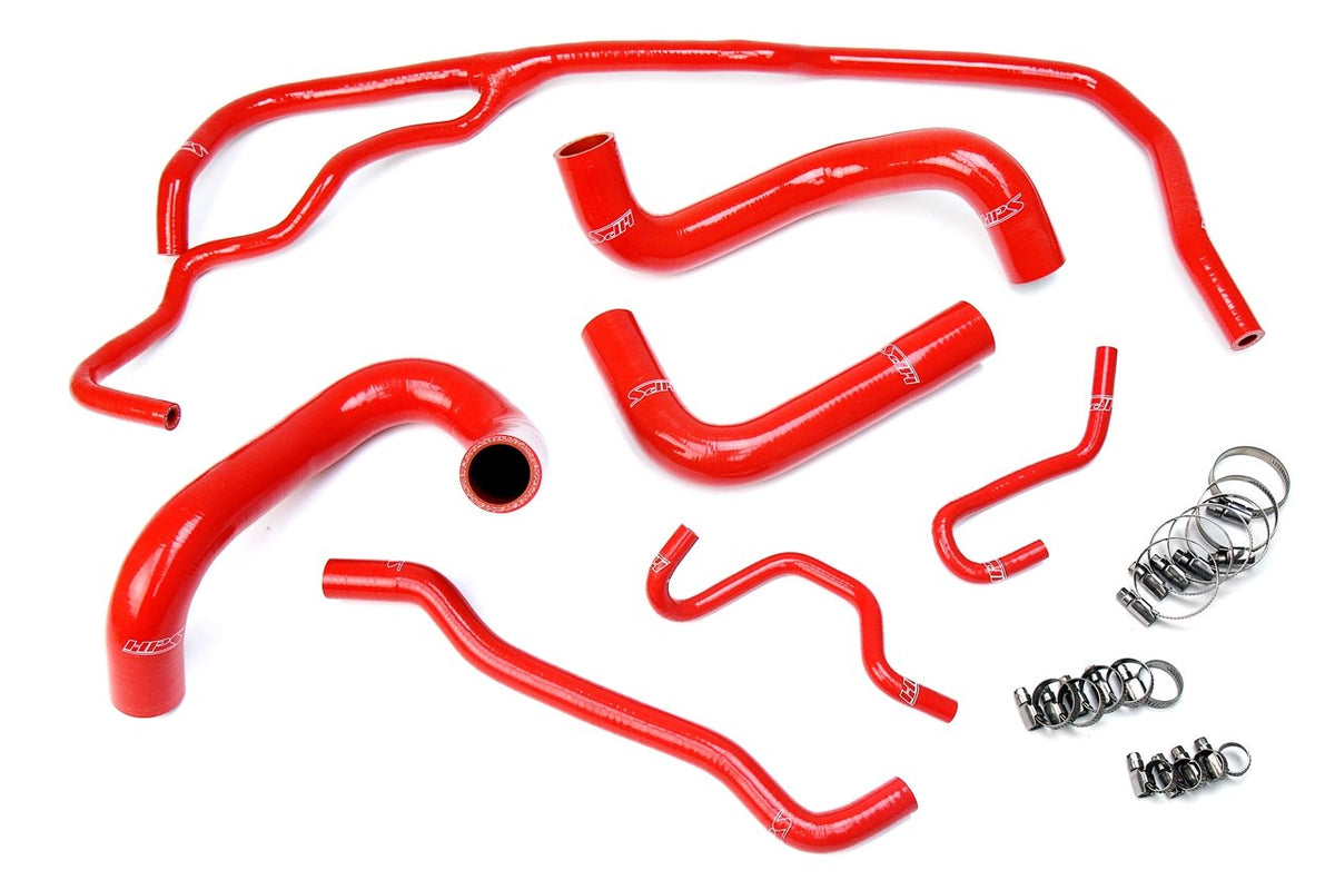 HPS Performance HPS Red Reinforced Silicone Radiator Hose Kit Coolant Toyota 17-18