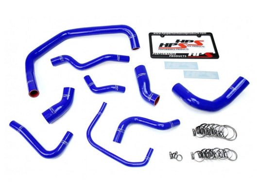 HPS Performance Products HPS Blue Reinforced Silicone Radiator Hose Kit Coolant — 1K7TW