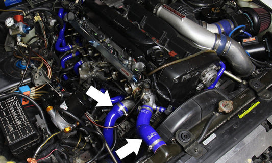 HPS Performance Products HPS Blue Reinforced Silicone Radiator Hose Kit Coolant — 1K82G