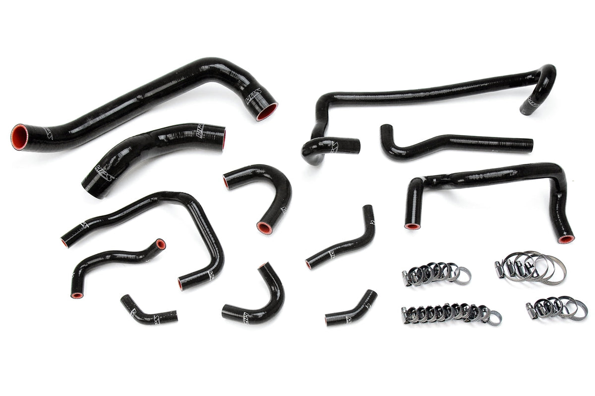 HPS Performance HPS Black Reinforced Silicone Radiator + Heater Hose Kit Coolant Nissan