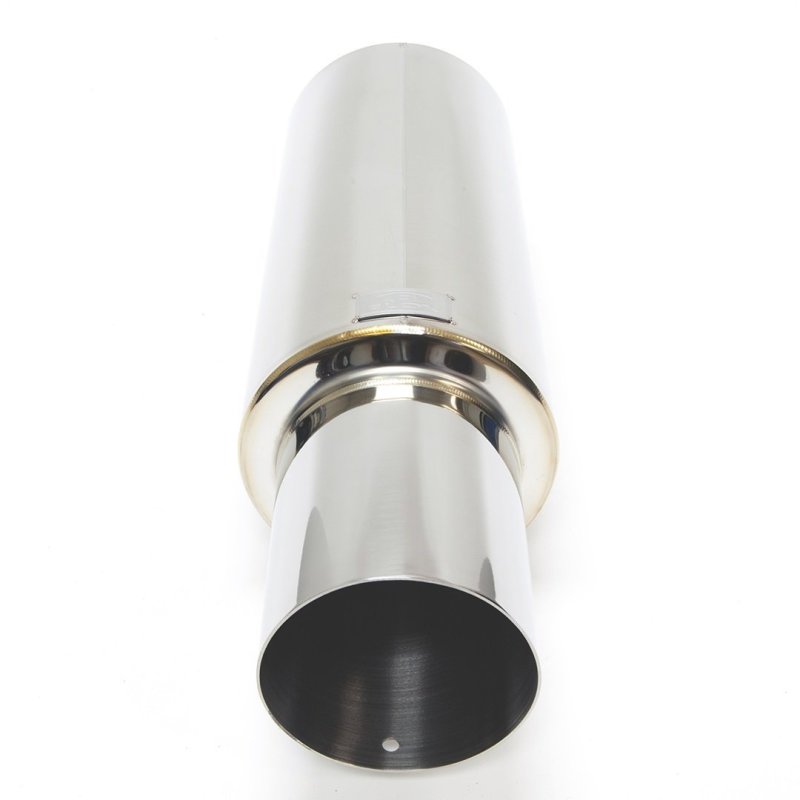 BLOX Racing 76.2mm N1 SS Universal Exhaust Muffler W/Straight Tip (Includes Silencer)