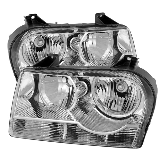SPYDER Xtune Chrysler 300 05-08 Halogen Non-Projection Style Only Crystal Headlights Chrome HD-JH-C305-HA-C 9026430
