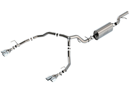 Borla 21-22 Chevrolet Tahoe 6.2L V8 2/4WD 4DR Brushed T-304 Stainless Steel Touring Cat-Back Exhaust 140858