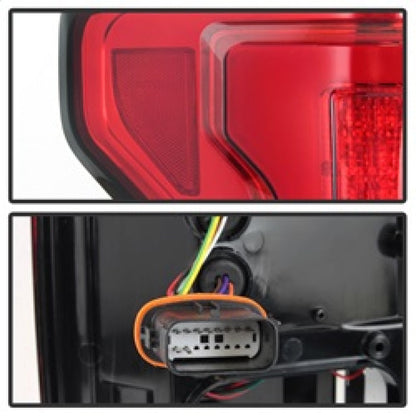 Spyder 15-18 Ford F-150 LED Tail Lights (w/Blind Spot) - Red Clear