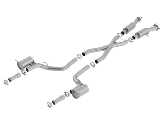 Borla 2018+ Jeep Grand Cherokee TrackHawk 6.2L V8 AWD 3in S-Type CatBack Exhaust (Uses Factory Tips) 140755