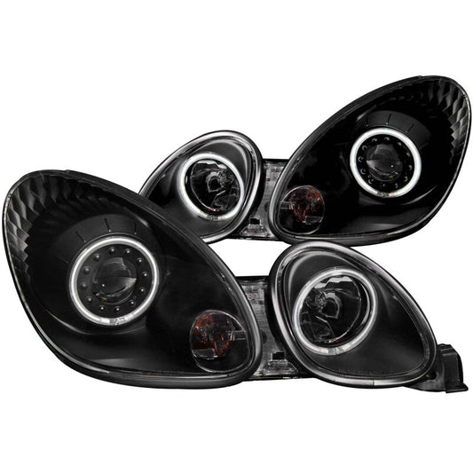 Anzo 1998-2005 Lexus Gs300 Projector Headlights w/ Halo Black