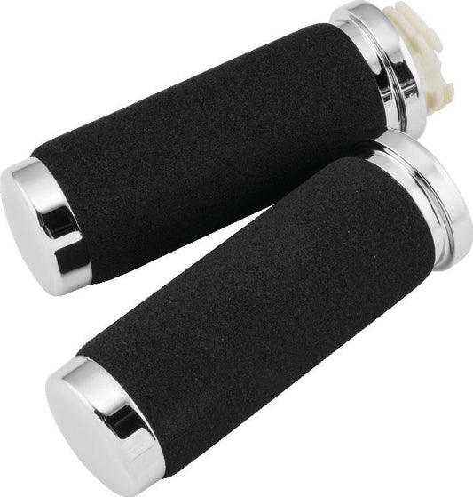 Bikers Choice 81-Up Big Twin & XL With Dual Cable Black Cushion Grips With Sleeve Pr 491310