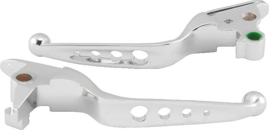 Bikers Choice 15-17 FLST FXST Chrome O Series Holed Lever Set 482144
