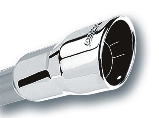 Borla 3in Inlet 4.25in Round Rolled Angle Cut x 4in Long Universal Exhaust Tips 20251
