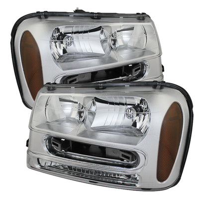 SPYDER Xtune Chevy Trailblazer 02-09 Crystal Headlights Chrome HD-JH-CTB02-AM-C 9023545