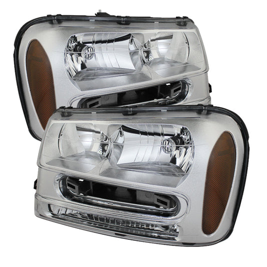 SPYDER Xtune Chevy Trailblazer 02-09 Crystal Headlights Chrome HD-JH-CTB02-AM-C 9023545