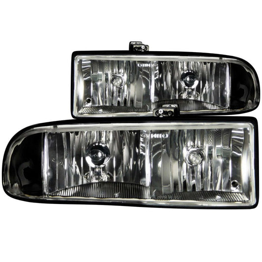 Anzo 1998-2005 Chevrolet S-10 Crystal Headlights Black