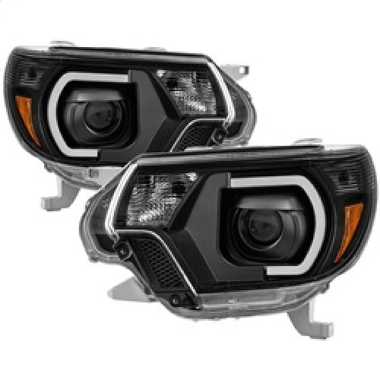 SPYDER xTune Toyota Tacoma 12-15 Headlights - Light Bar DRL - Black PRO-JH-TTA12-LBDRL-BK 9037542