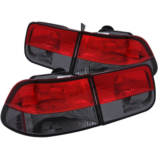 Anzo 1996-2000 Honda Civic Tail lights Red/Smoke — 14HPG