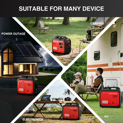 PowerSmart 3000W Inverter Gas Generator w/ CO Alert DB5032