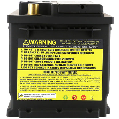 Antigravity Batteries Antigravity H7/Group 94R Lithium Car Battery w/Re-Start AG-H7-40-RS