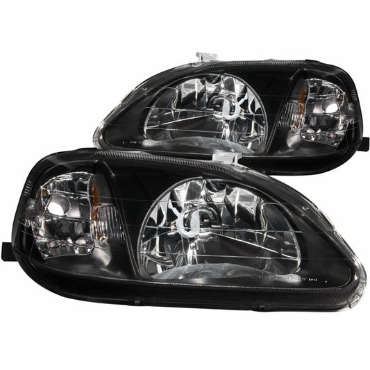 Anzo 1999-2000 Honda Civic Crystal Headlights Black