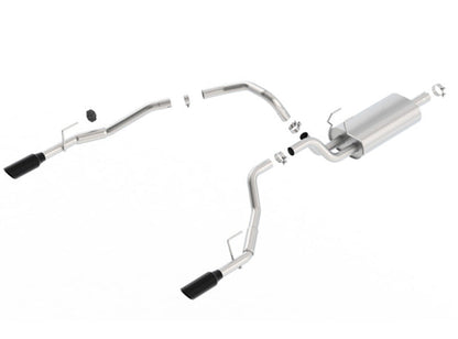 Borla 09-17 Ram 1500 5.7L V8 5in Single Tip Black Chrome Cat-Back Touring Exhaust Through Bumper 140552BC